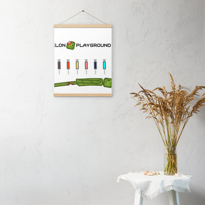 Poster with hangers