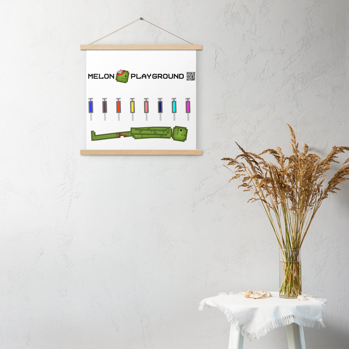Poster with hangers