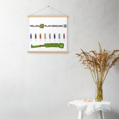 Poster with hangers