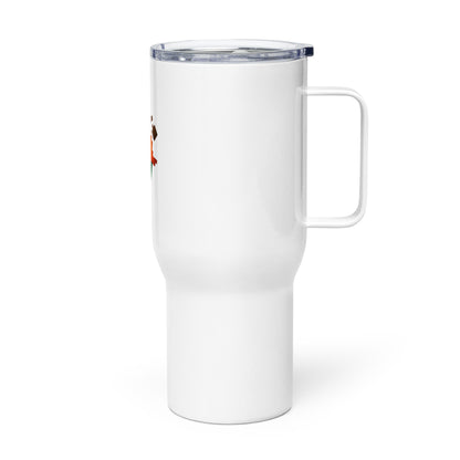 Travel mug with a handle