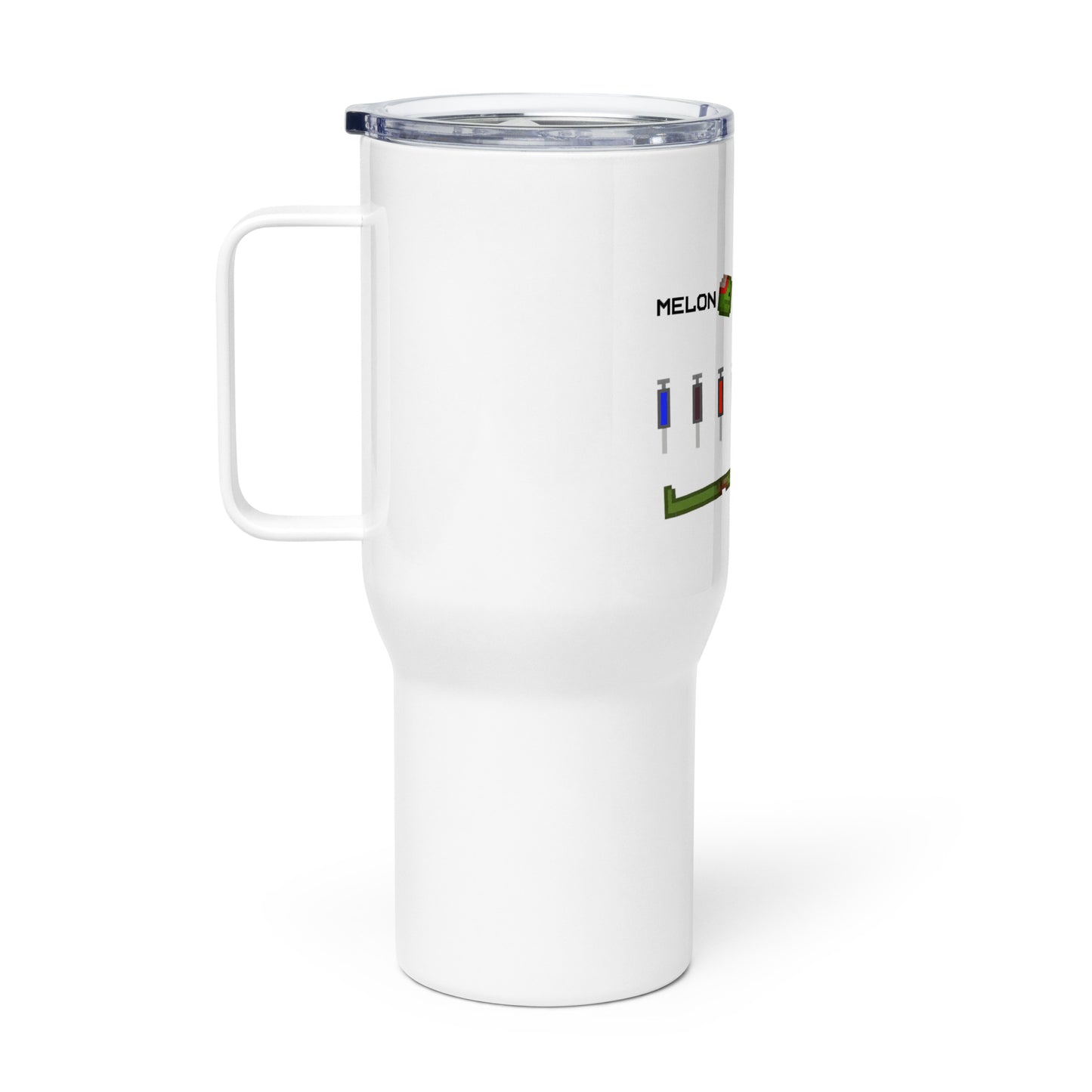 Travel mug with a handle