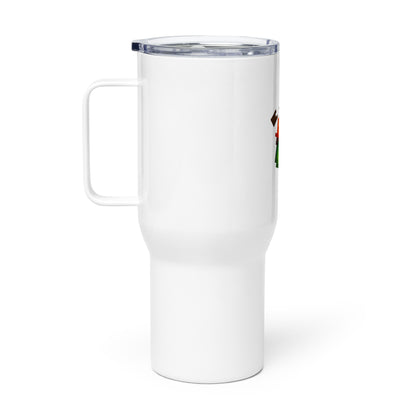 Travel mug with a handle